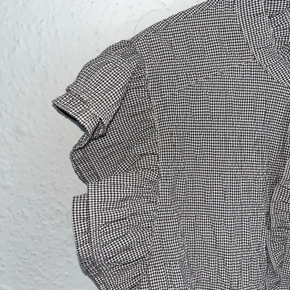 DKNY Women's Ruffle Sleeve Top - Gray - Picture 6 of 6